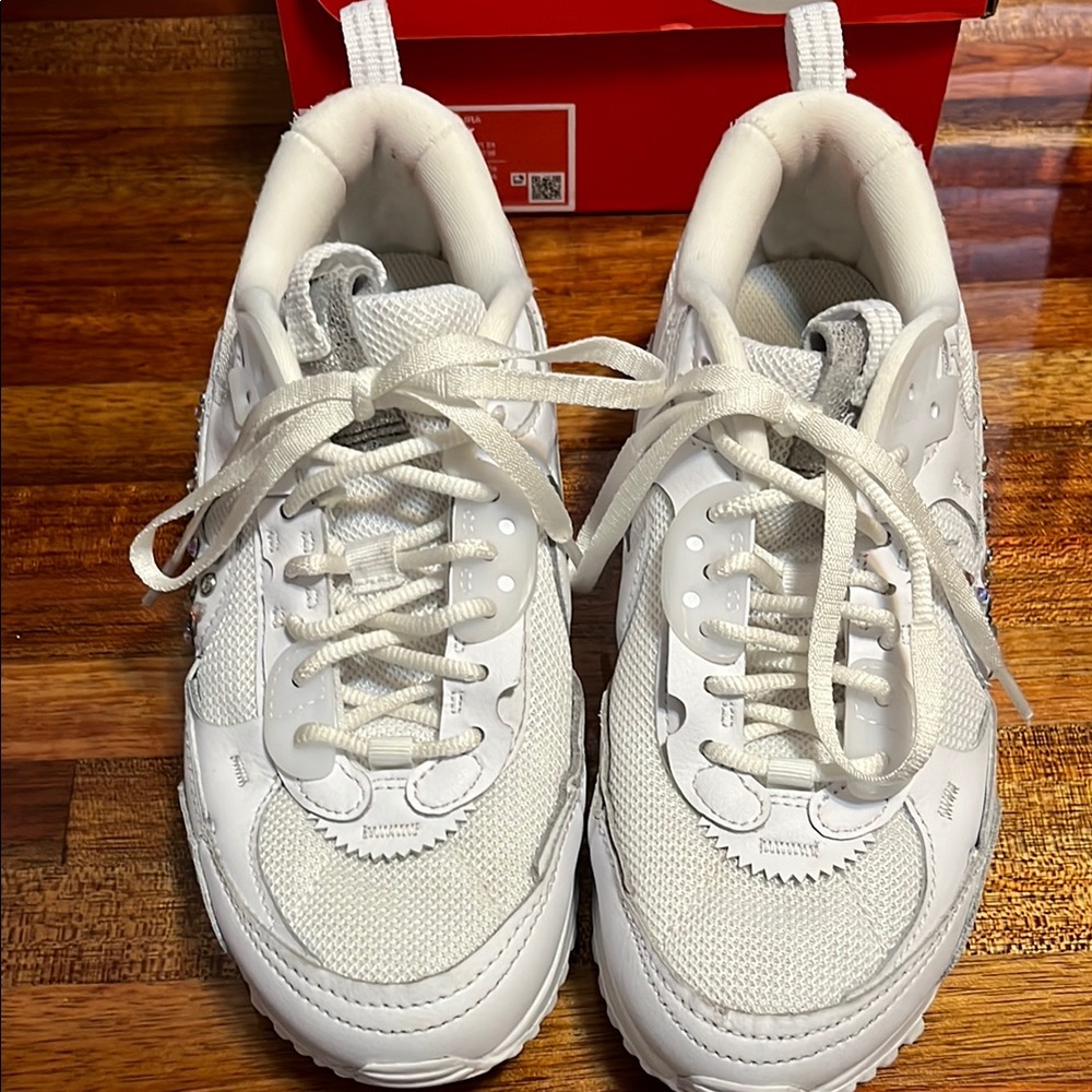 Nike Air Max 90 White Sneakers - Picture 6 of 9